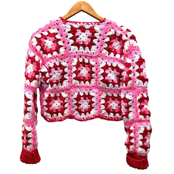 Crochet sweater cardigan O/S - Picture 2 of 5